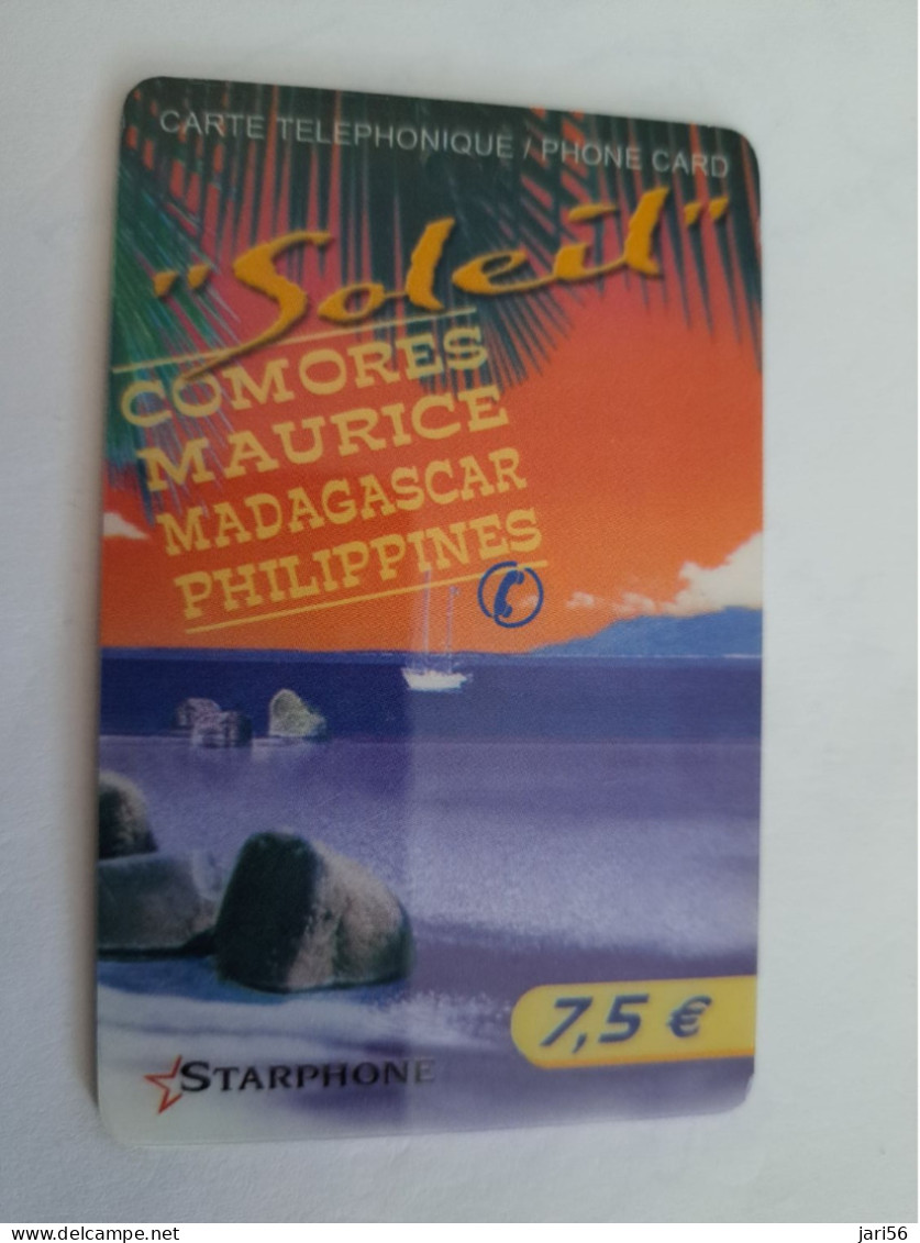 FRANCE/FRANKRIJK  / € 7,50   / STARPHONE /SOLEIL COMORES MADAGASCAR MAURICE / PREPAID  USED    ** 14678** - Mobicartes (GSM/SIM)