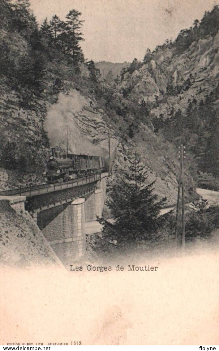 Les Gorges De Moutier - Passage Du Train - Suisse Switzerland - Autres & Non Classés