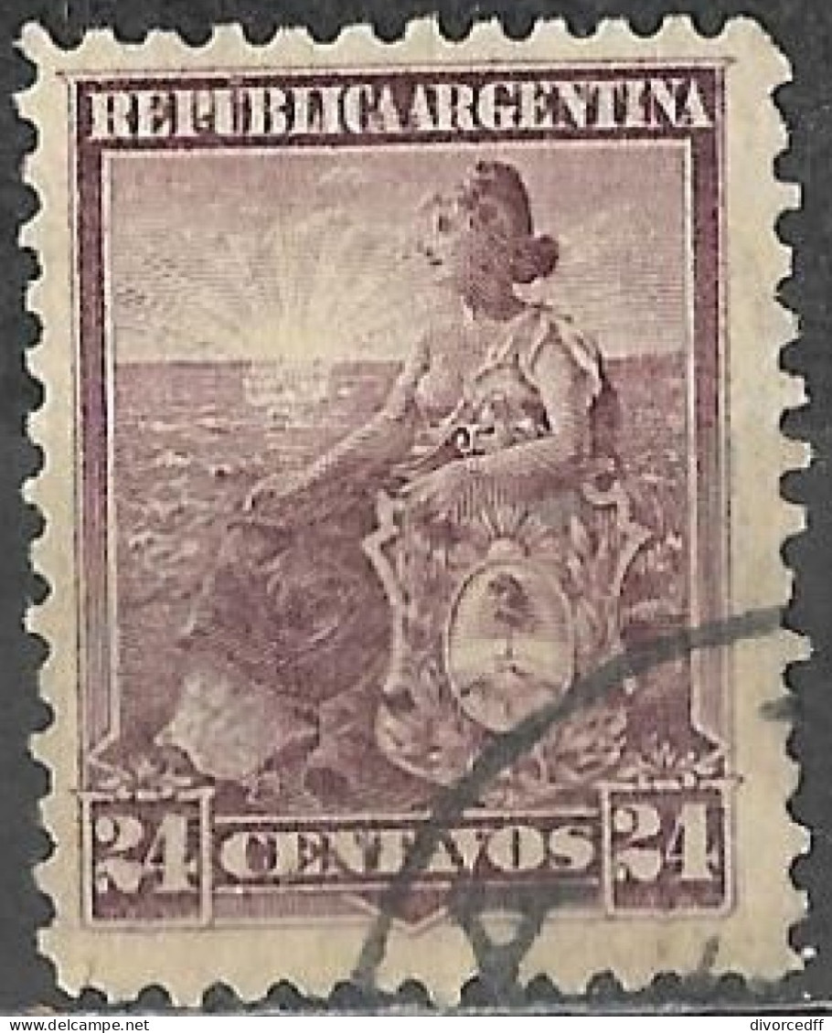 Argentina 1899 - 1903 Used Stamp Symbol Of The Republic 24 Centavos [WLT250] - Used Stamps