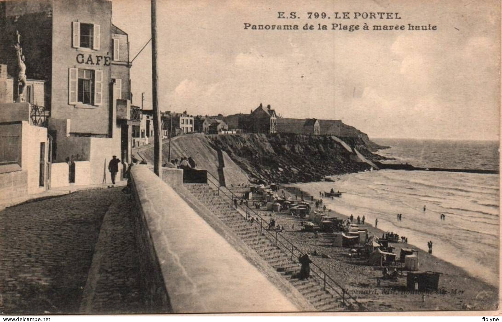 Le Portel - Panorama De La Plage à Marée Haute - Café - Le Portel