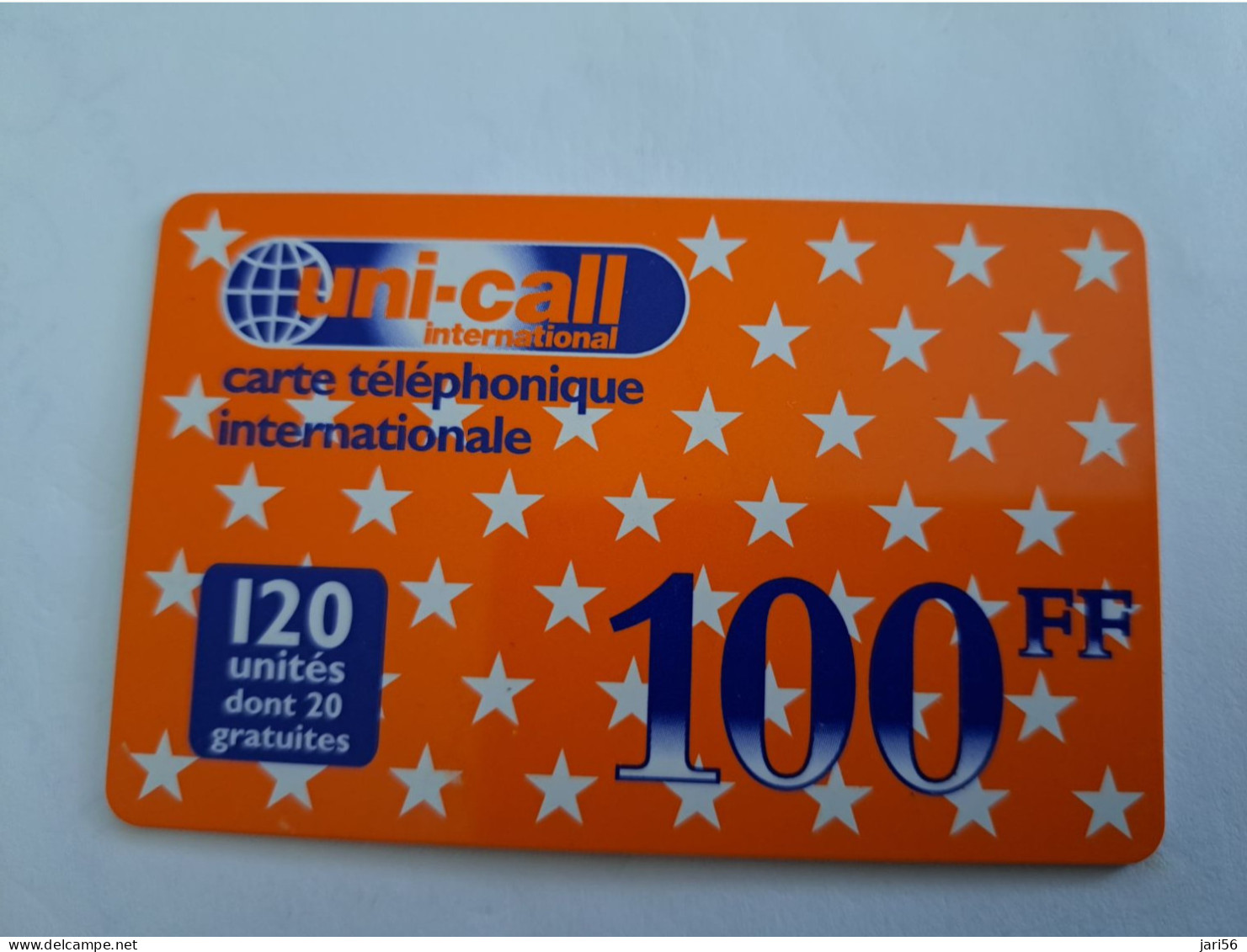 FRANCE/FRANKRIJK  / 100F / UNI- CALL      / PREPAID  USED    ** 14684** - Nachladekarten (Handy/SIM)