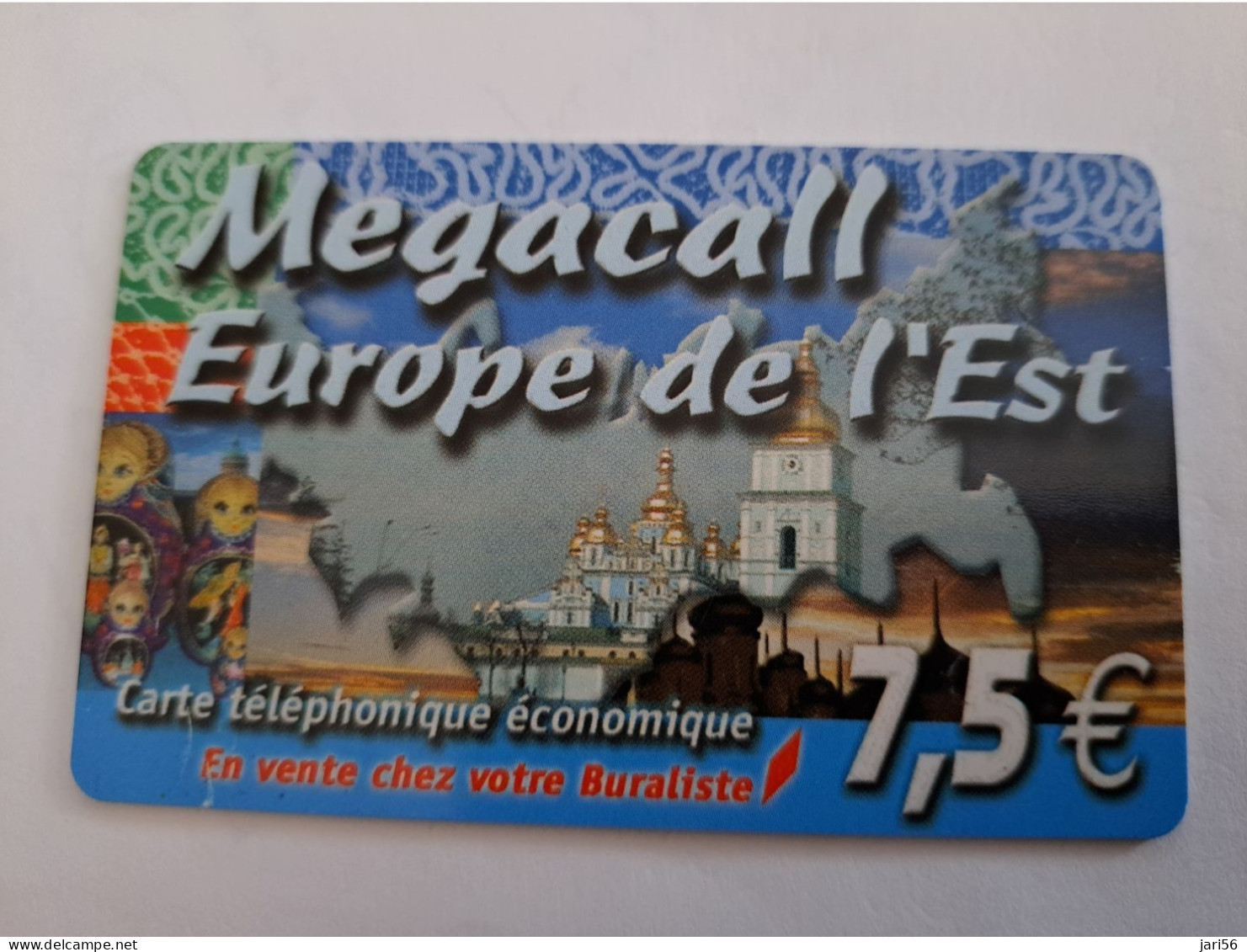 FRANCE/FRANKRIJK  / € 7,5 / MEGACALL EUROPE DE LEST / MOSQUE /CHURCH       / PREPAID  USED    ** 14686** - Nachladekarten (Handy/SIM)