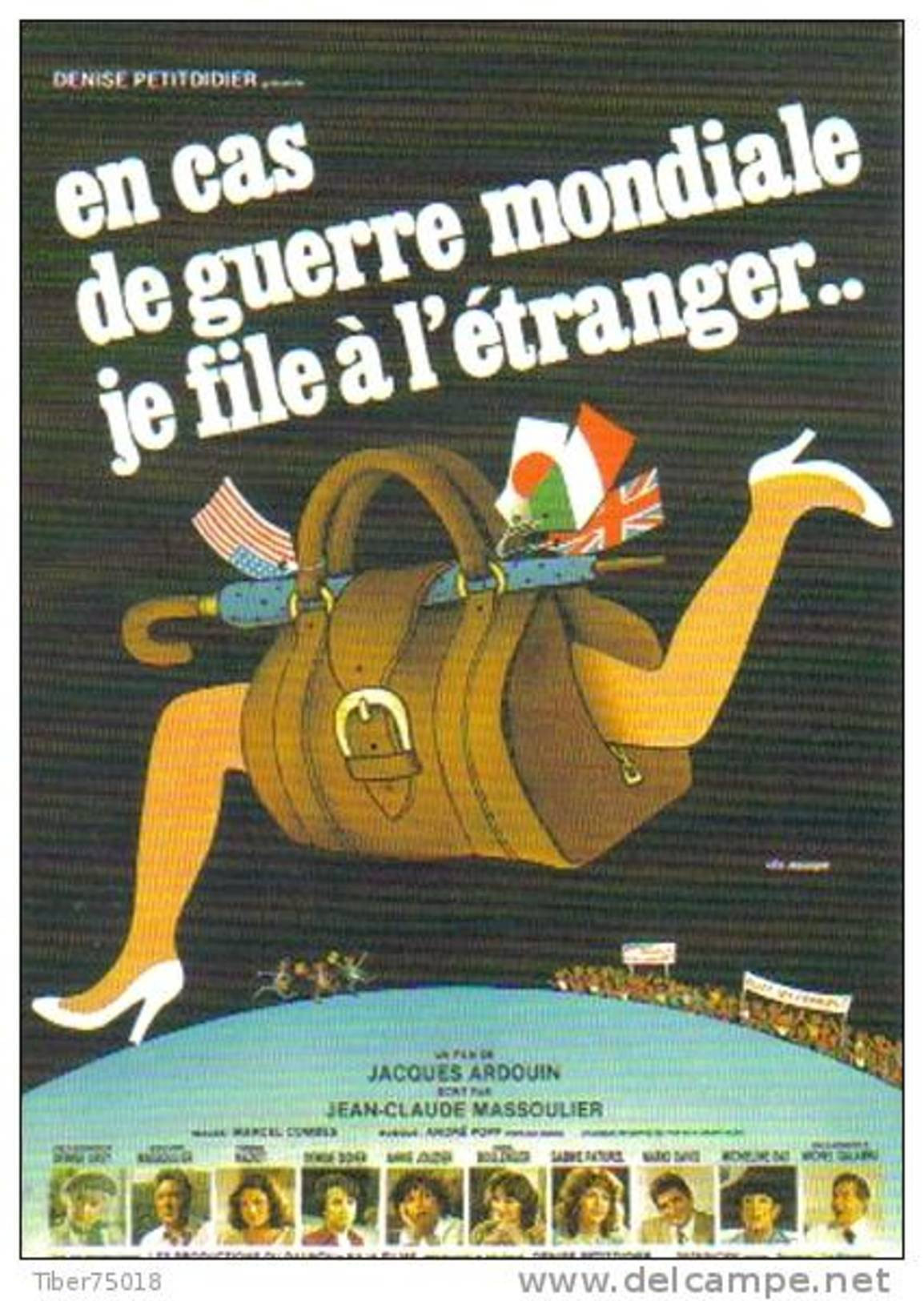 Carte Postale : En Cas De Guerre Mondiale Je File à L'étranger.. - Illustration : Léo Kouper (affiche Film Cinéma) - Kouper