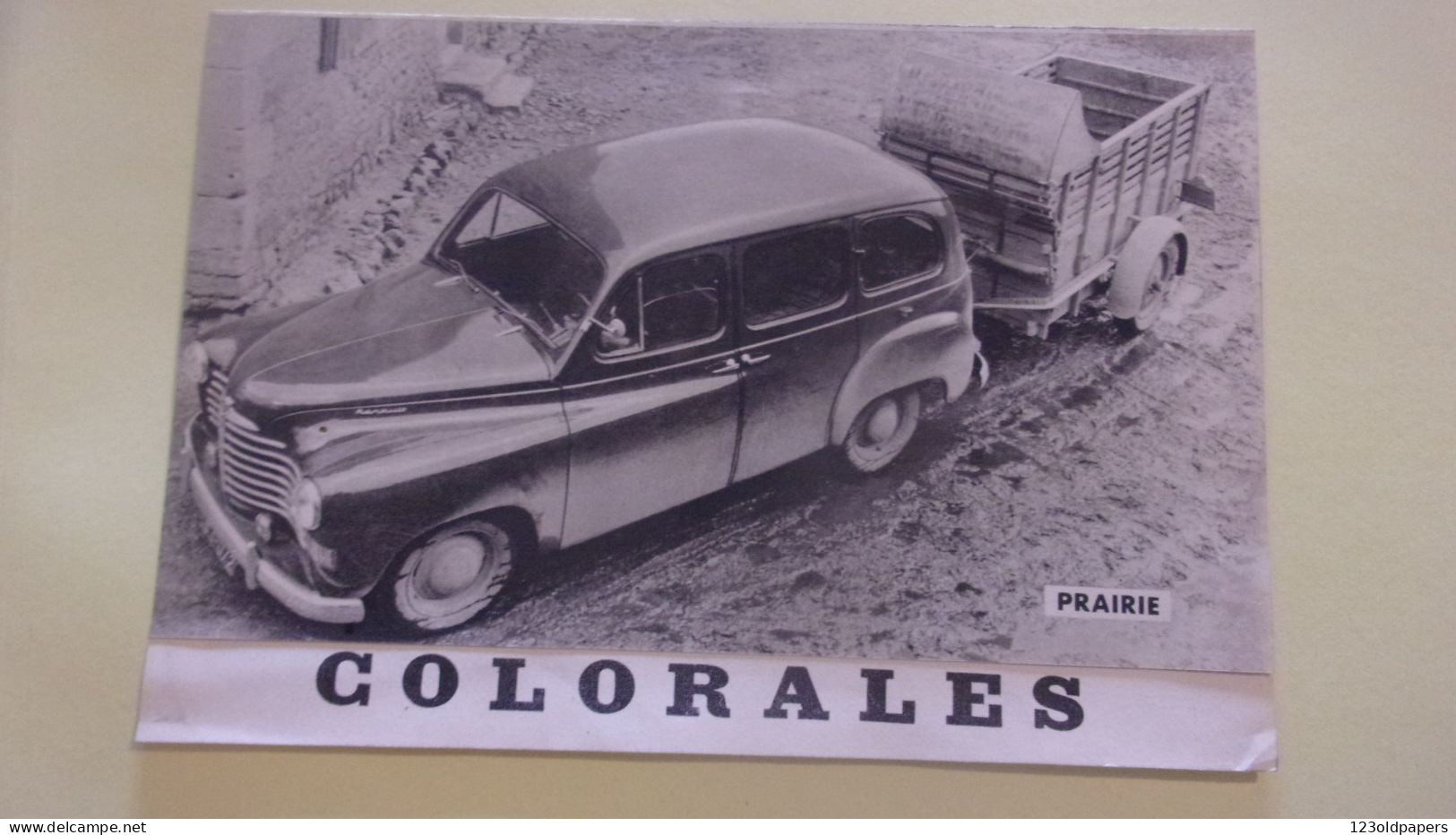 Ancien Dépliant Publicitaire Original Automobile RENAULT Colorales Colorale PRAIRIE SAVANE PICK UP BACHE FOURGONNETTE - Auto's