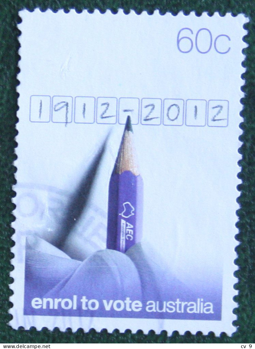 100 Year Registration Obligation For Elections 2012 Mi 3717 Y&T - Used Gebruikt Oblitere Australia Australien Australie - Used Stamps