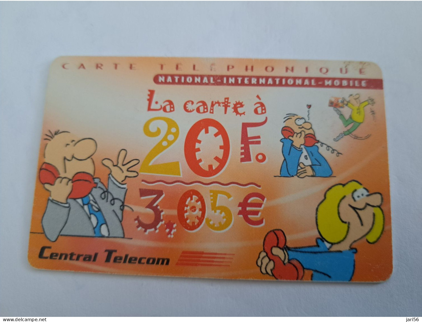 FRANCE/FRANKRIJK  / 20 FR / CENTRAL TELECOM/ PEOPLE  ON PHONE     / PREPAID  USED    ** 14706** - Prepaid: Mobicartes