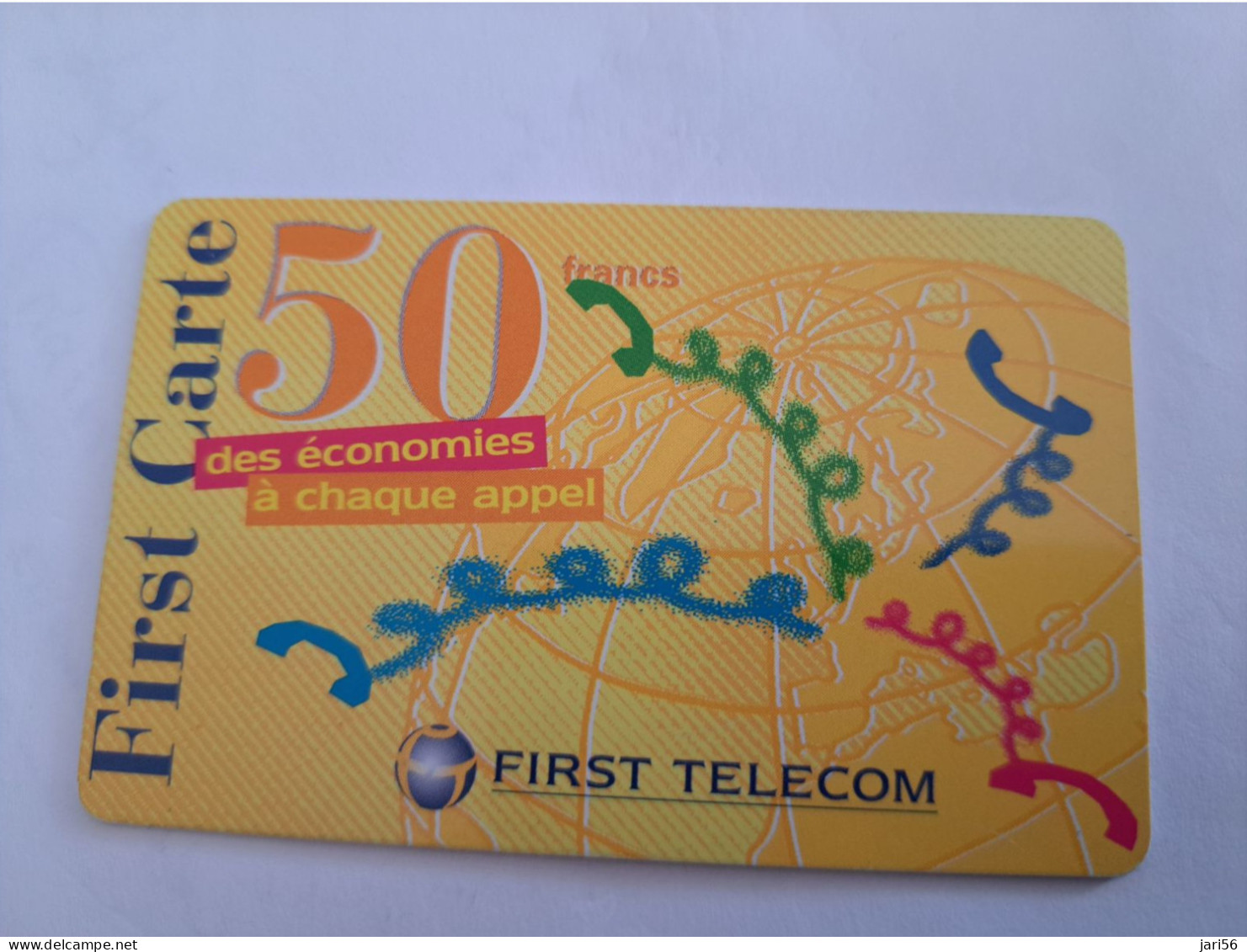 FRANCE/FRANKRIJK  / 50 FR / FIRST TELECOM / GLOBE    / PREPAID  USED    ** 14707** - Nachladekarten (Handy/SIM)