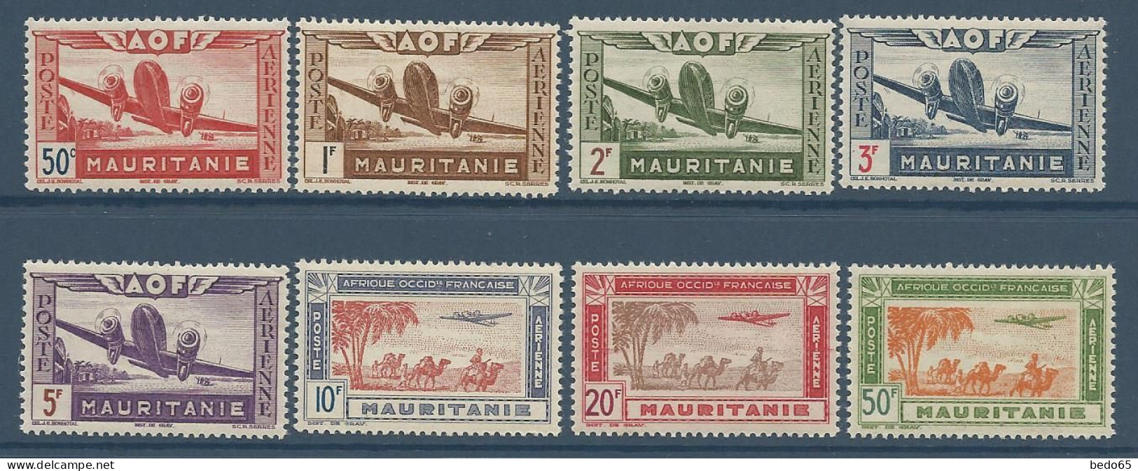 MAURITANIE PA N° 10 à 17 NEUF*  CHARNIERE  Hinge  / MH - Autres & Non Classés