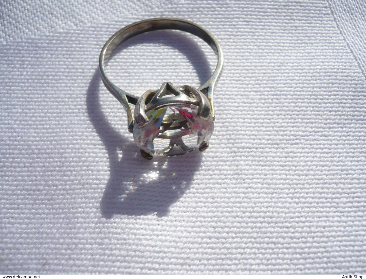 Silber-Ring Mit Klarem Stein (391) - Ringe