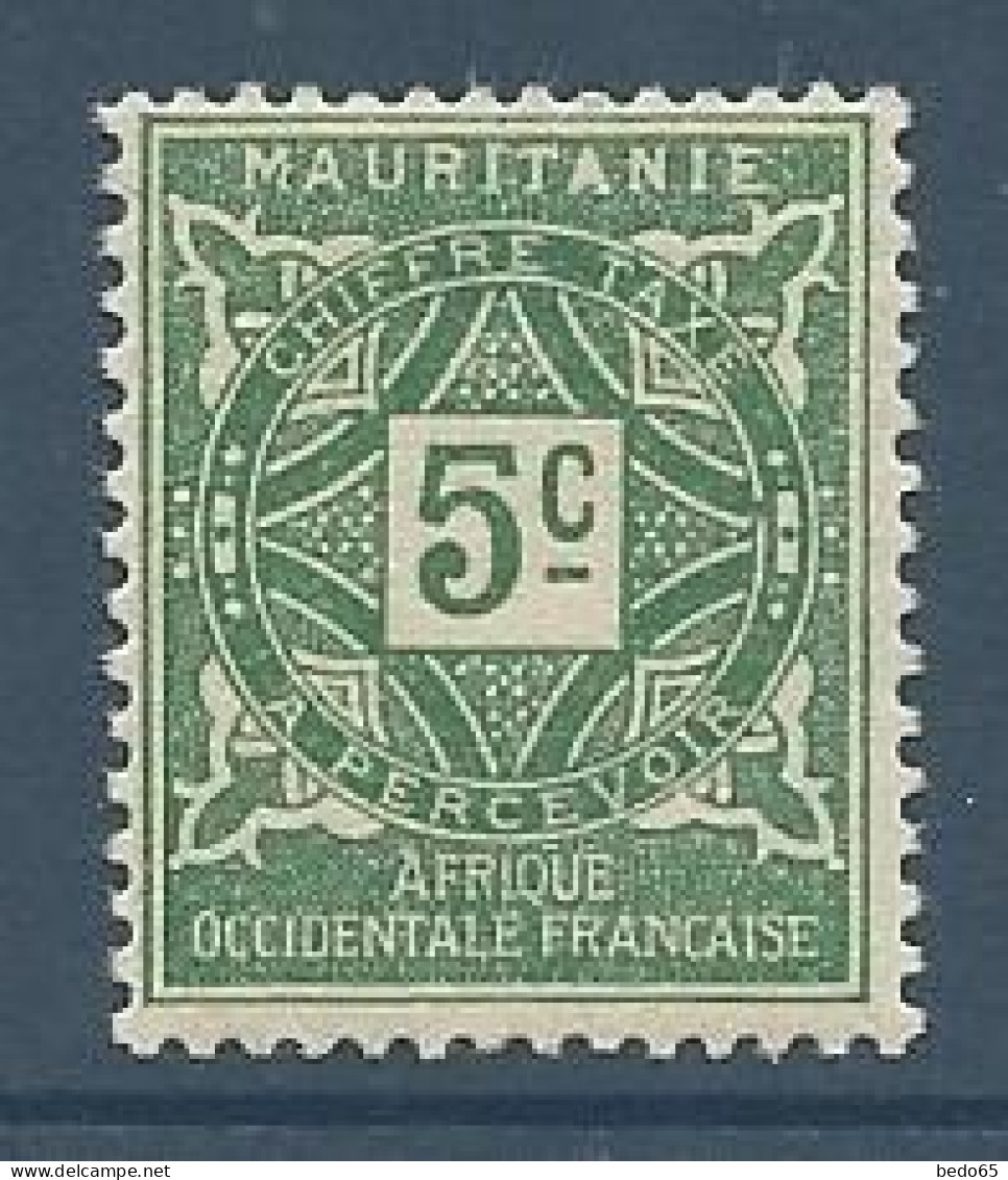 MAURITANIE TAXE N° 17 NEUF*  CHARNIERE  Hinge  / MH - Andere & Zonder Classificatie