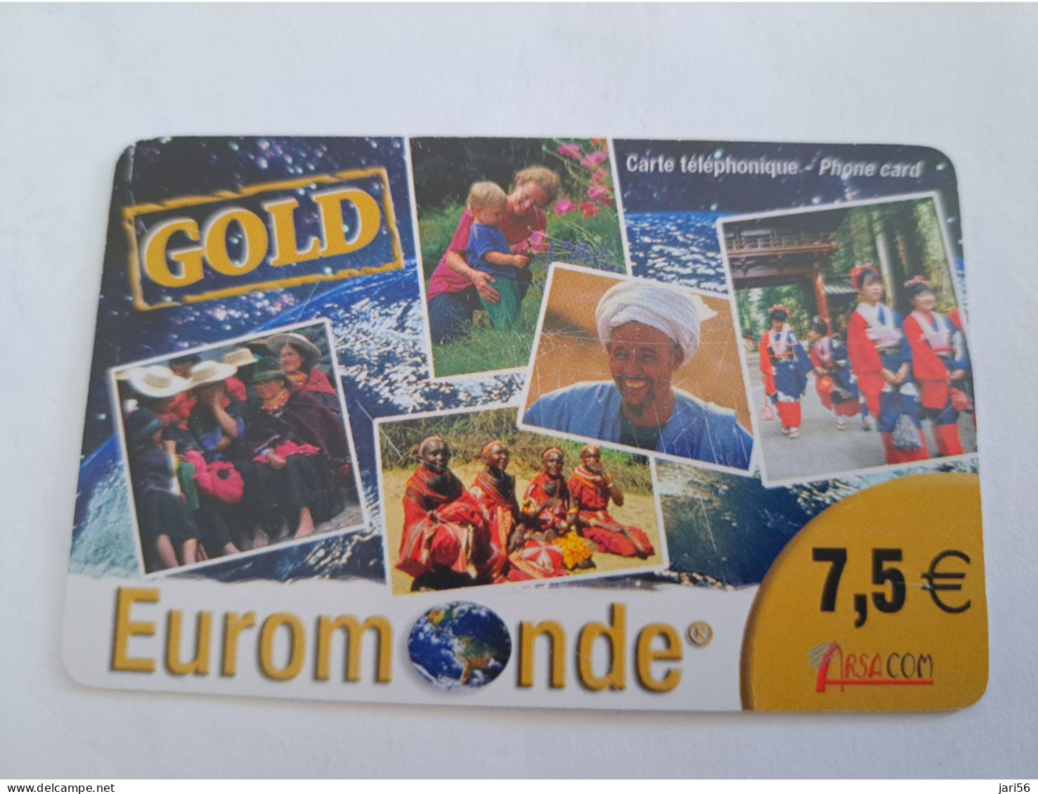 FRANCE/FRANKRIJK  / €7,5 / EUROMONDE/ GOLD/ ARSACOM      / PREPAID  USED    ** 14711** - Per Cellulari (telefonini/schede SIM)