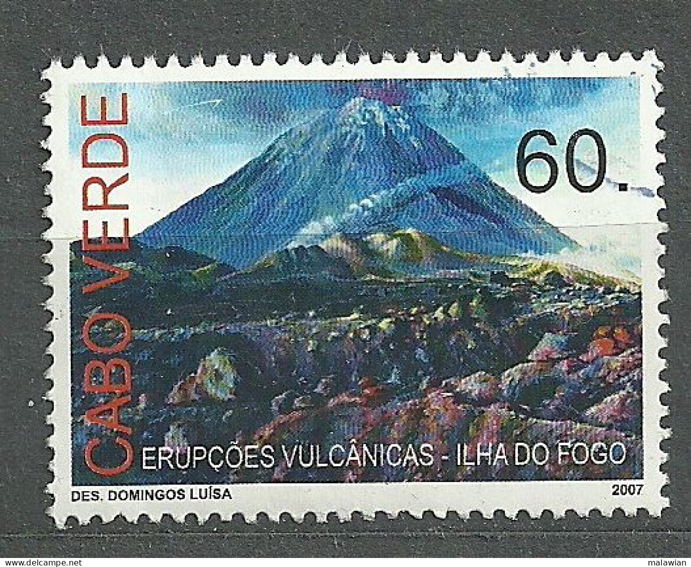 Cape Verde, 2007 (#917a), Volcanic Eruptions, Vulkanausbrüche, Eruzioni Vulcaniche, Éruptions Volcaniques - 1v Single - Vulkane