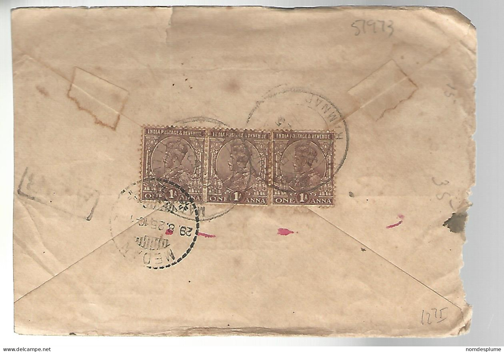 51973 ) Cover India Postmark   - Enveloppes
