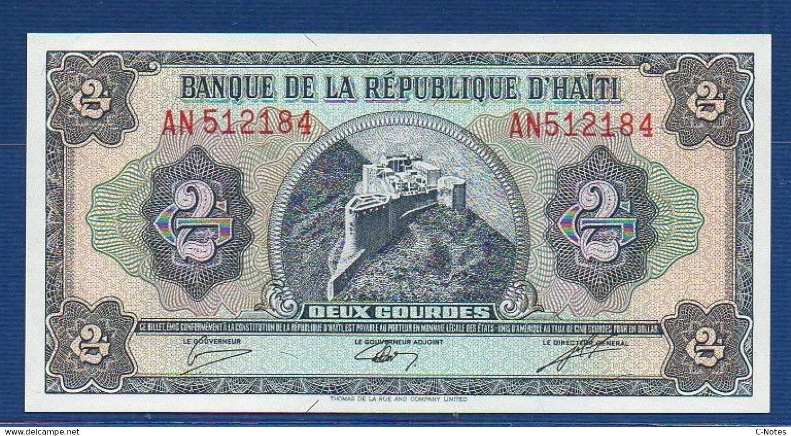 HAITI - P.245A – 2 Gourdes ND (1986 - 1988) UNC, S/n AN512184 - Haiti