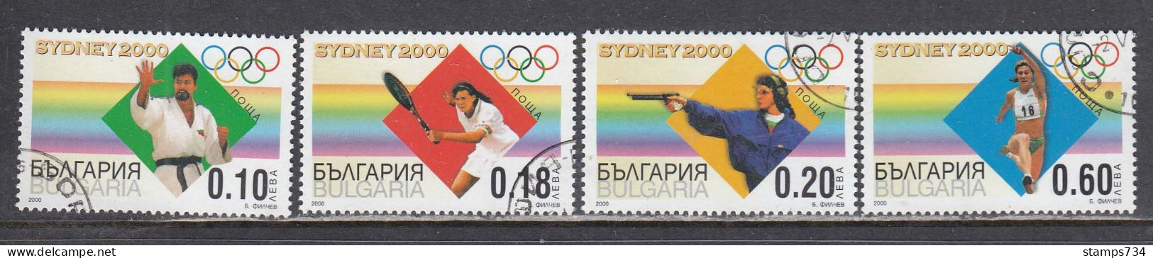 Bulgaria 2000 - Summer Olympic Games, Sydney, Mi-Nr. 4455/58, Used - Oblitérés