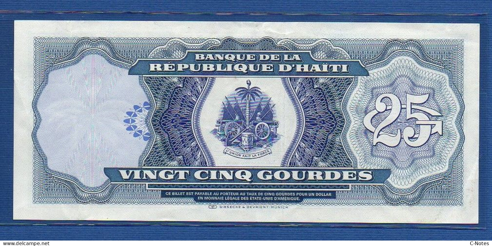 HAITI - P.248 – 25 Gourdes 1988 XF, S/n AV959342 - Haïti