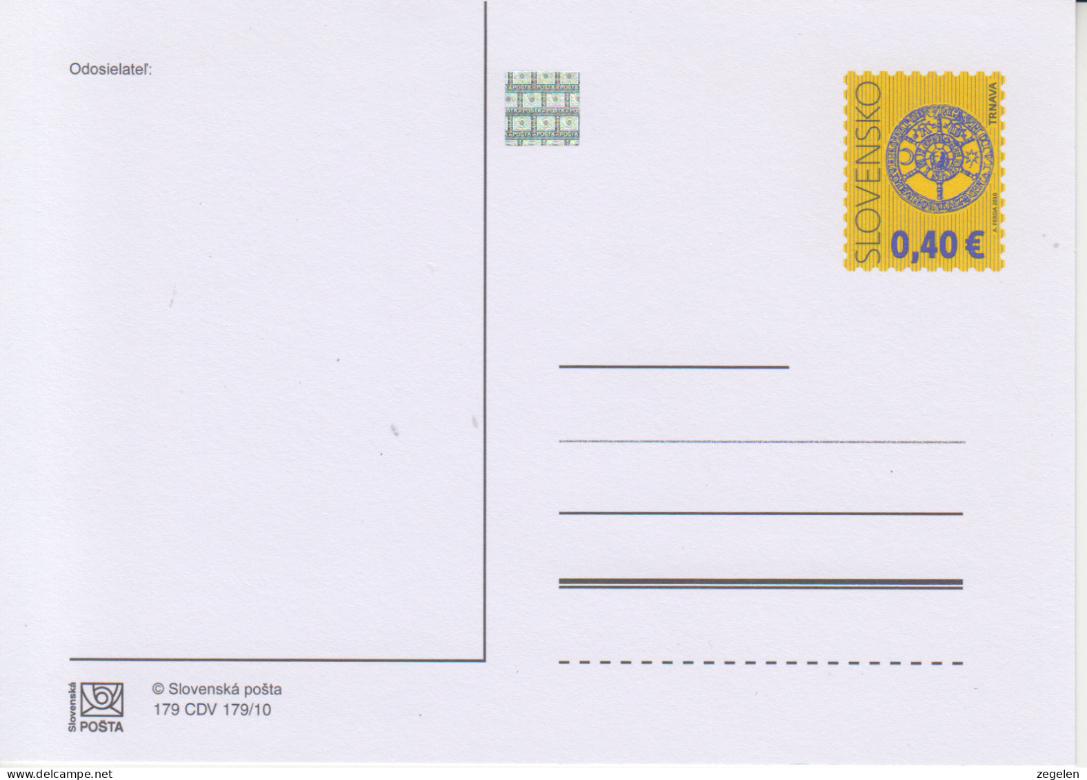 Slowakije Ongebruikte Postkaart CDV179 - Cartes Postales