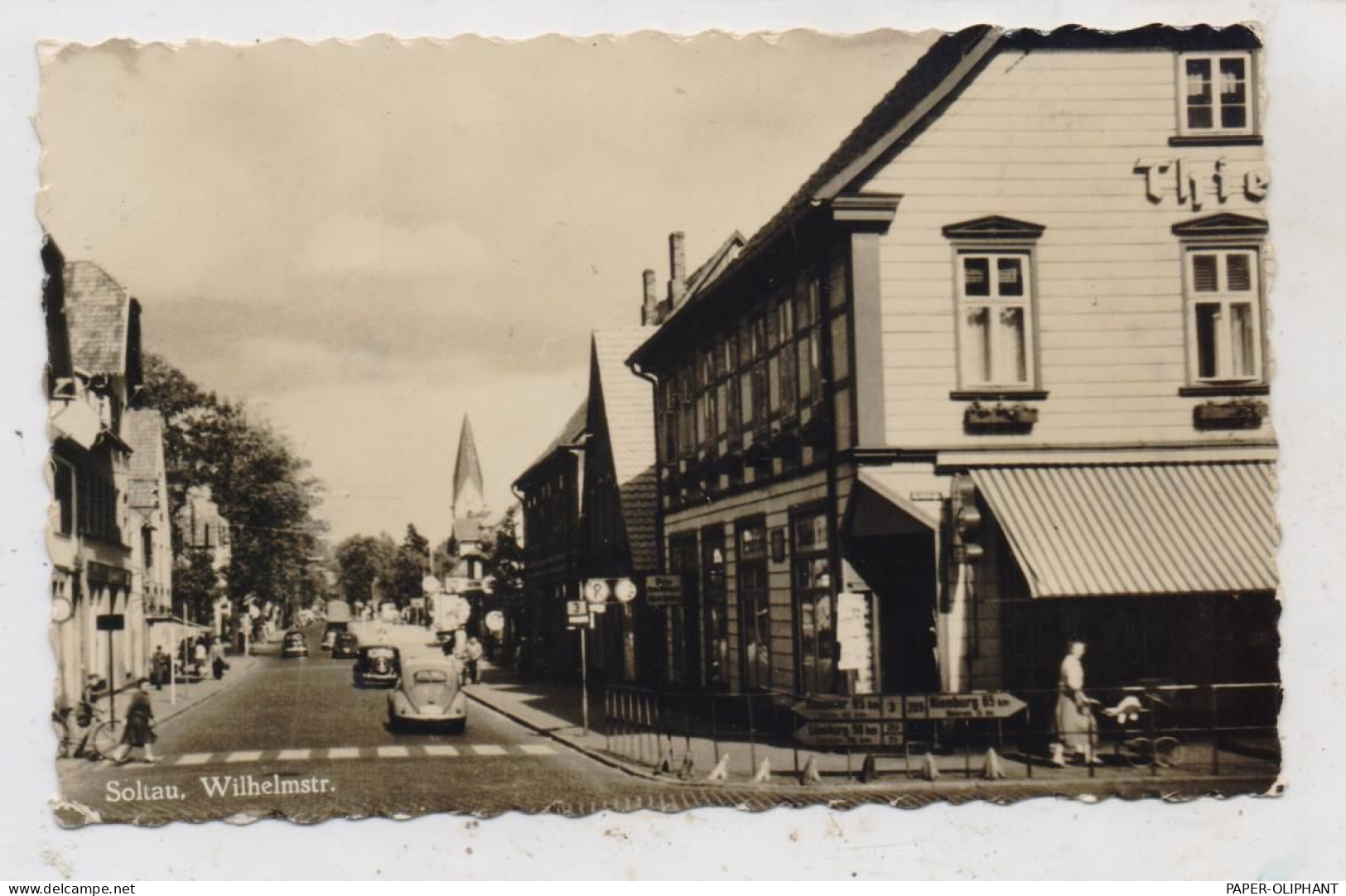 3040 SOLTAU, Wilhelmstrasse, VW-Käfer, 1956 - Soltau