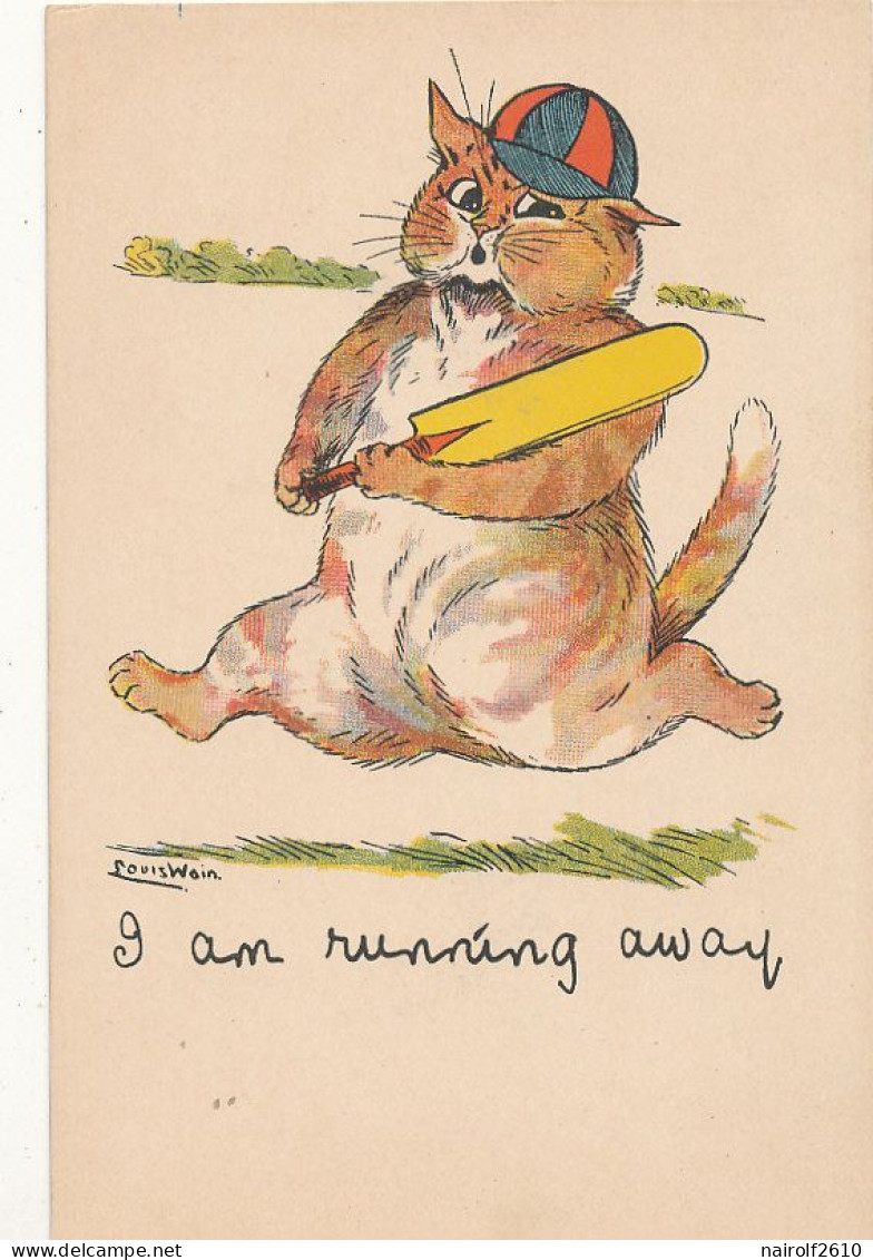 ILLUSTRATION -- LOUIS WAIN -- CHAT HUMANISE    I Am Running Away - Wain, Louis