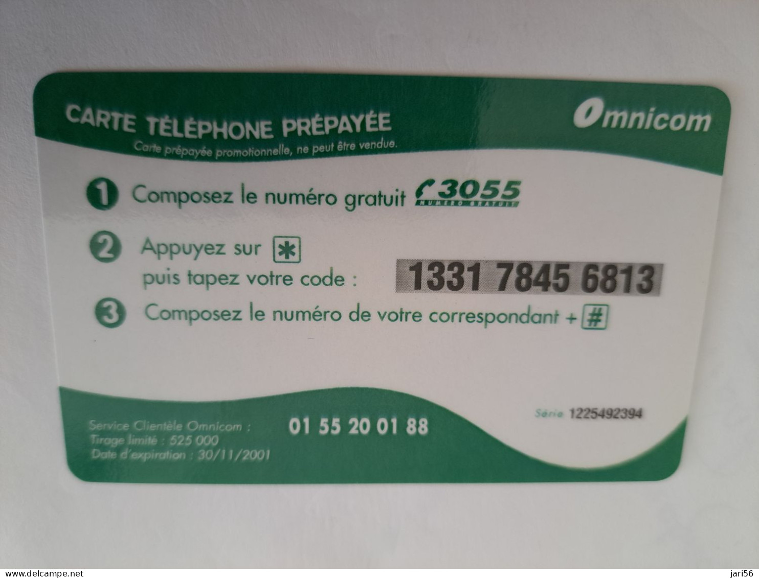 FRANCE/FRANKRIJK  / 5 MINUTES/ OMNICOM/ BIRD STORCH   / PREPAID  USED         ** 14730** - Mobicartes (GSM/SIM)