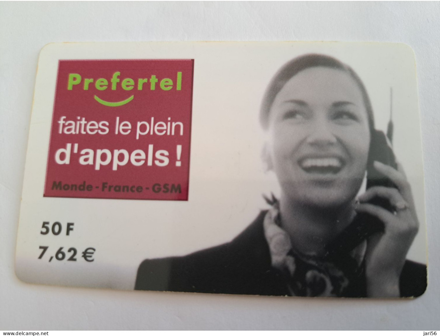 FRANCE/FRANKRIJK  / € 7,62/ PREFERTEL/ LADY ON PHONE    / PREPAID  USED         ** 14734** - Nachladekarten (Handy/SIM)