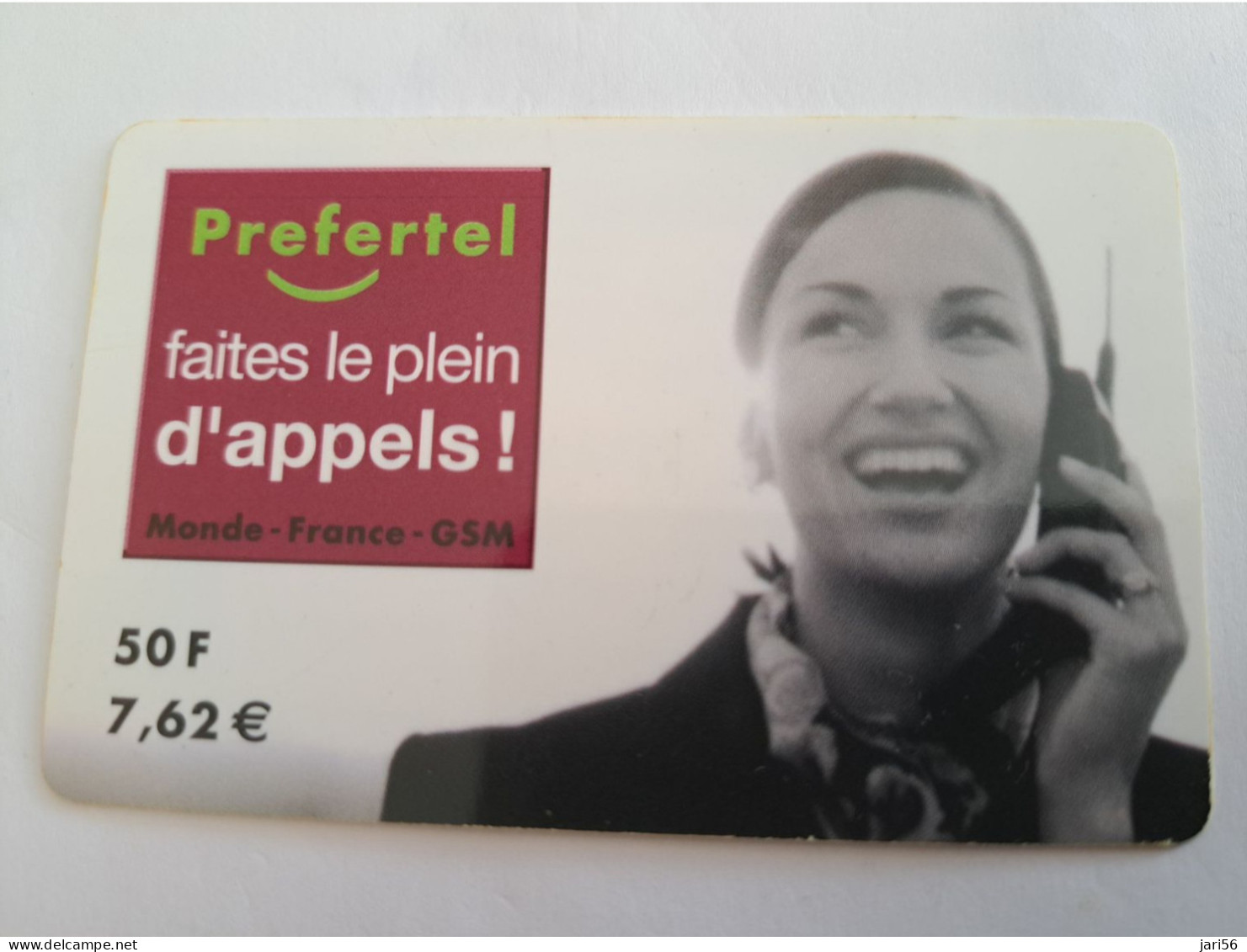 FRANCE/FRANKRIJK  / € 7,62/ PREFERTEL/ LADY ON PHONE    / PREPAID  USED         ** 14734** - Mobicartes (GSM/SIM)