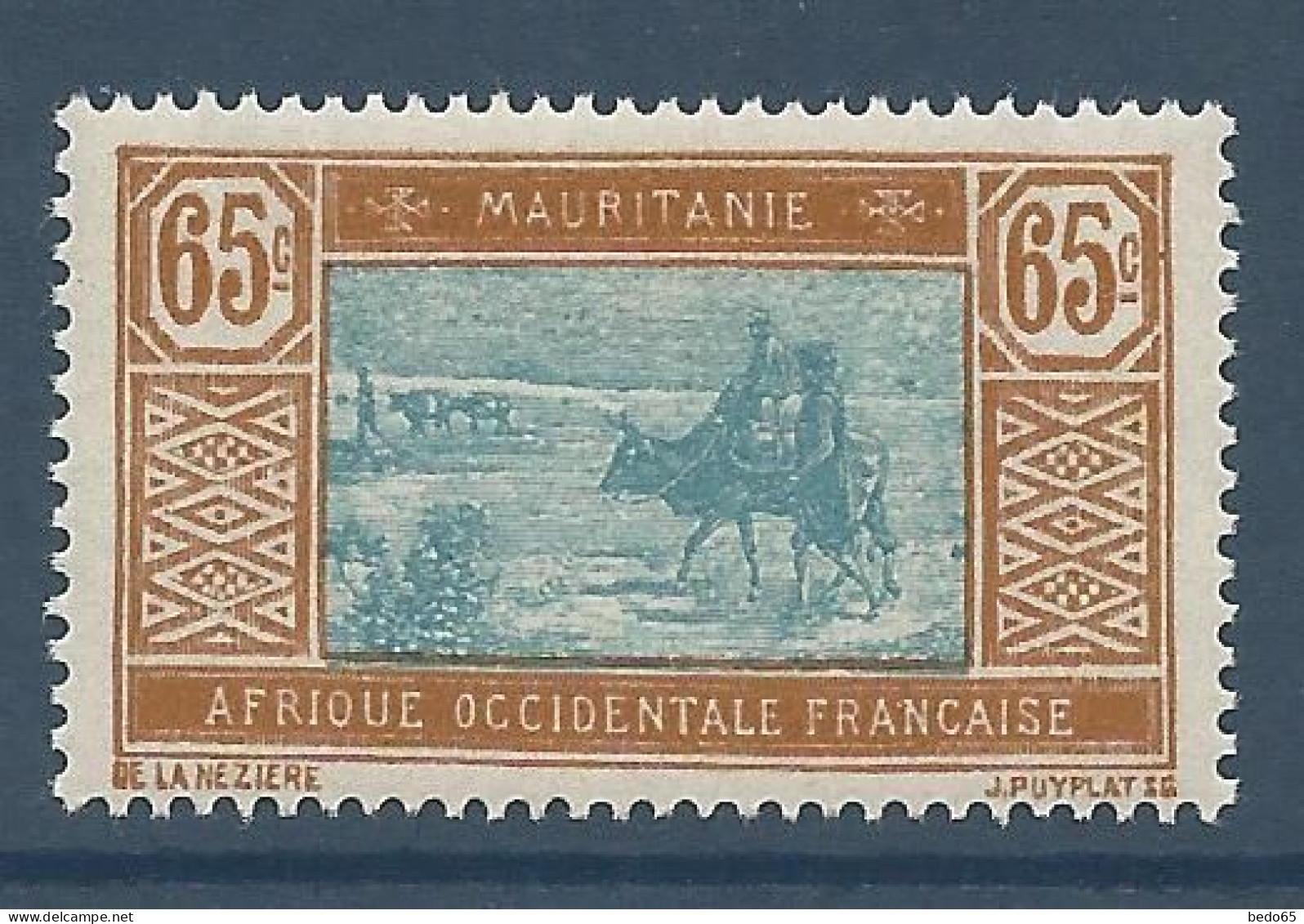 MAURITANIE   N° 48 NEUF* TRACE DE CHARNIERE  Hinge  / MH - Autres & Non Classés