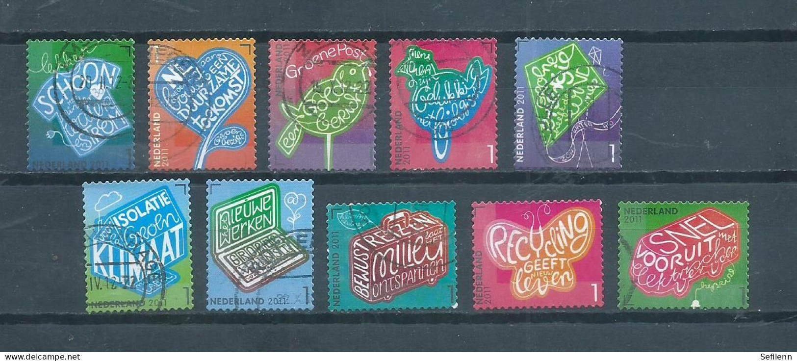 2011 Netherlands Complete Set Environment Used/gebruikt/oblitere - Used Stamps