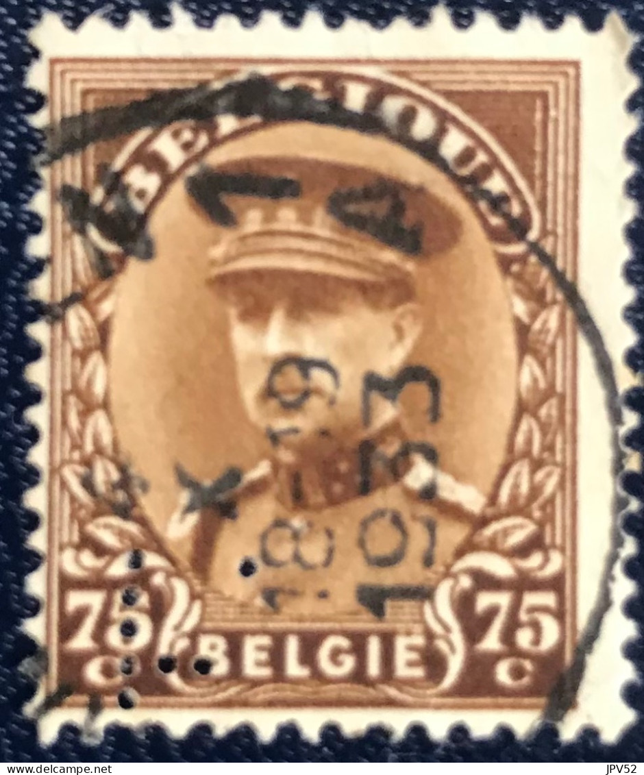 België - Belgique - C18/14 - 1932 - (°)used - Perfins - Michel 332 - Koning Albert I - 1909-34