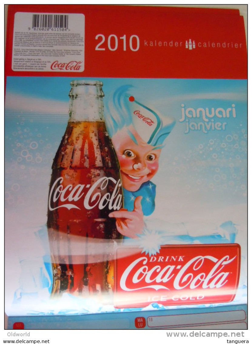 Coca-Cola 2010 Kalender Calendrier Calendar A4 Formaat Uitgifte België Edition Belge - Calendarios