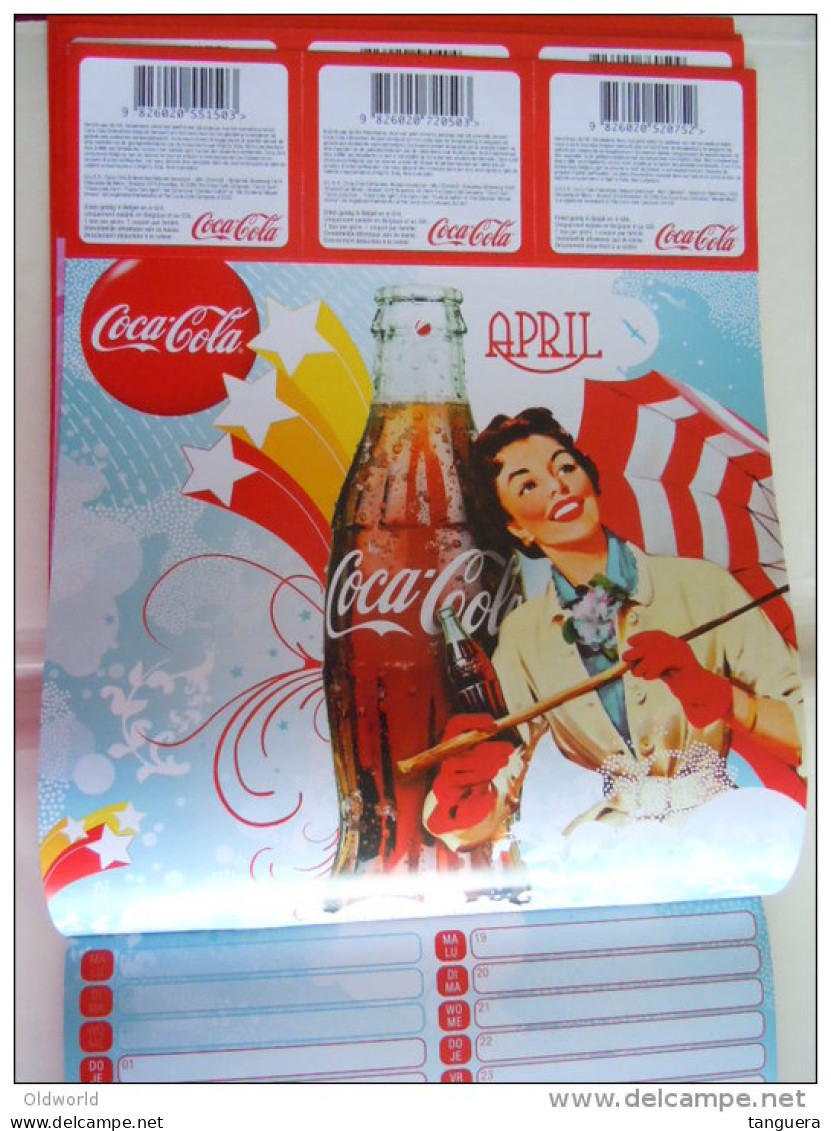 Coca-Cola 2010 Kalender Calendrier Calendar A4 Formaat Uitgifte België Edition Belge - Calendarios