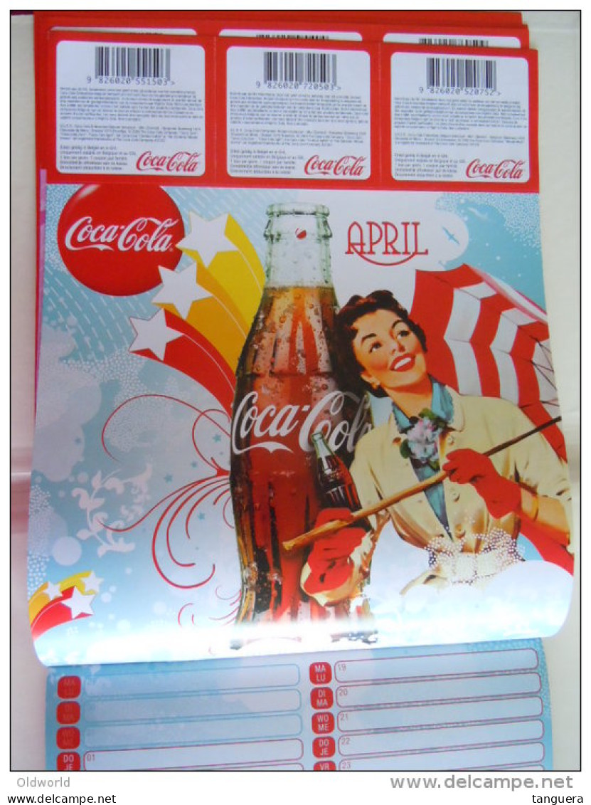 Coca-Cola 2010 Kalender Calendrier Calendar A4 Formaat Uitgifte België Edition Belge - Calendriers