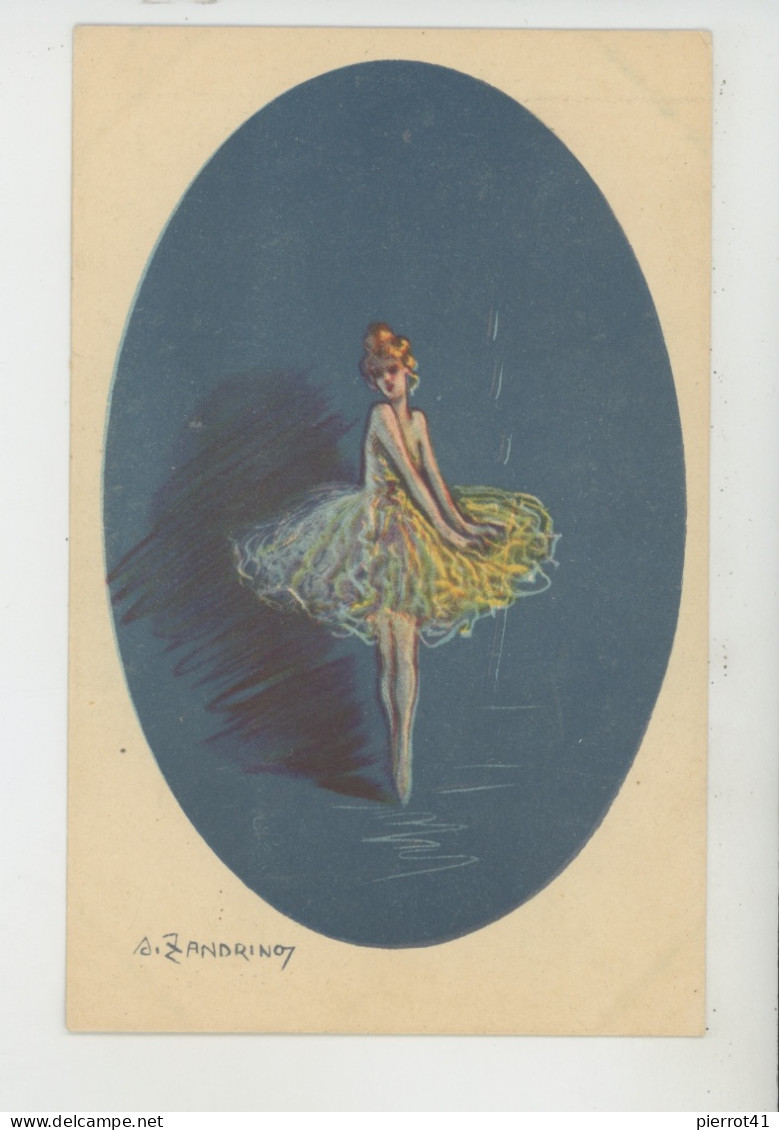 Illustrateur ZANDRINO - Jolie Carte Fantaisie Jeune Danseuse Ballerine - Zandrino