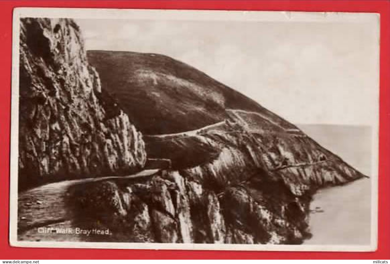 IRELAND COUNTY WICKLOW BRAY HEAD  CLIFF WALK RP  Pu 1934 - Wicklow