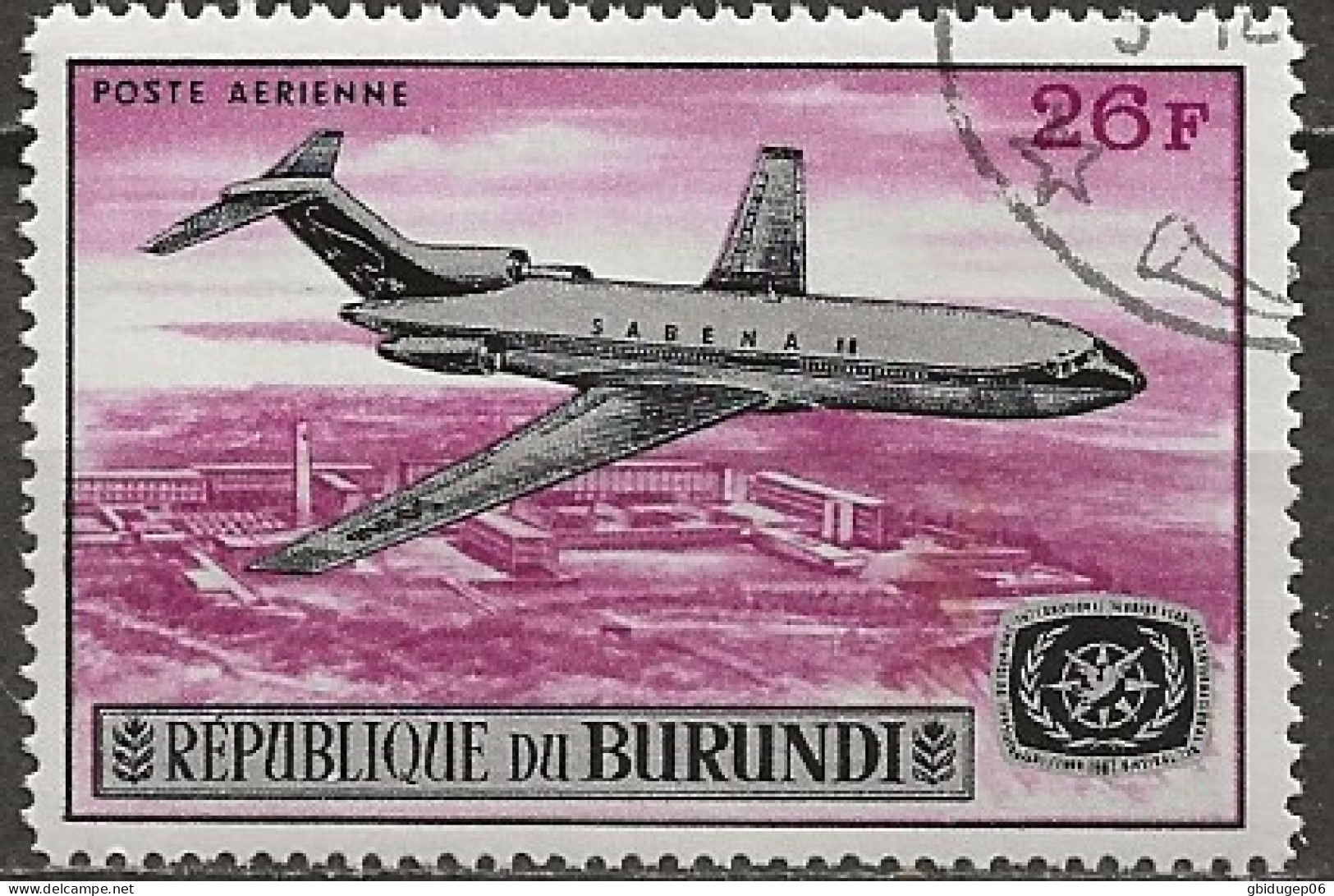 YT N° PA 74 - Oblitéré - Aéroport De Bujumbura - Correo Aéreo