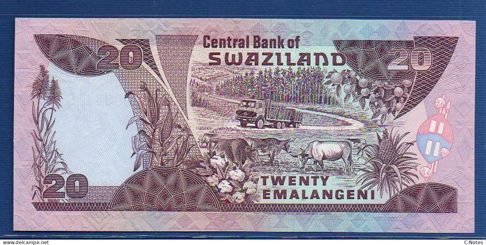 SWAZILAND - P.21a – 20 Emalangeni ND (1990) UNC, S/n G094419 - Swaziland