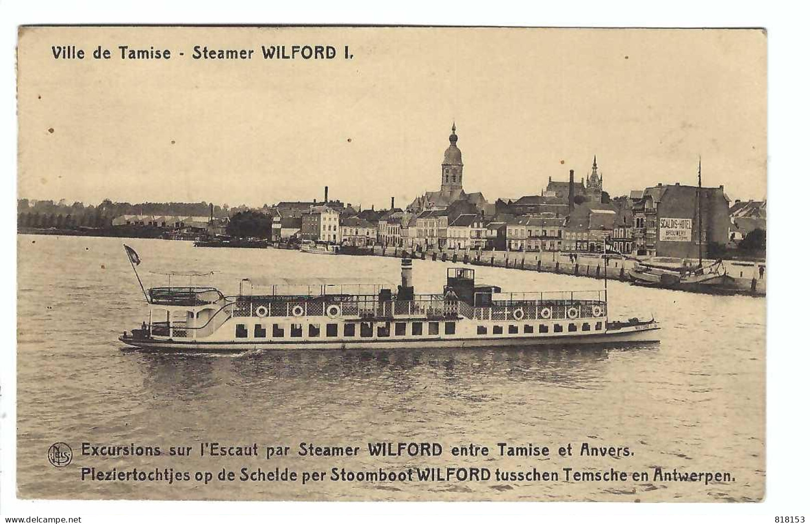 Temse    Ville De  Tamise - Steamer WILFORD I 1923 - Temse