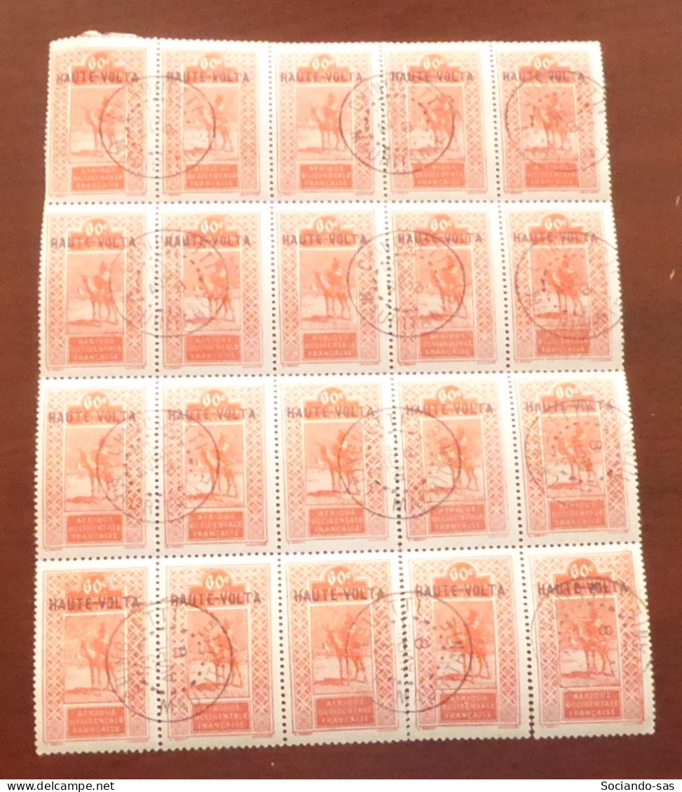 HAUTE-VOLTA - 1922 - N°YT. 32 - Targui 60c - Bloc De 20 - Oblitéré / Used - Gebruikt