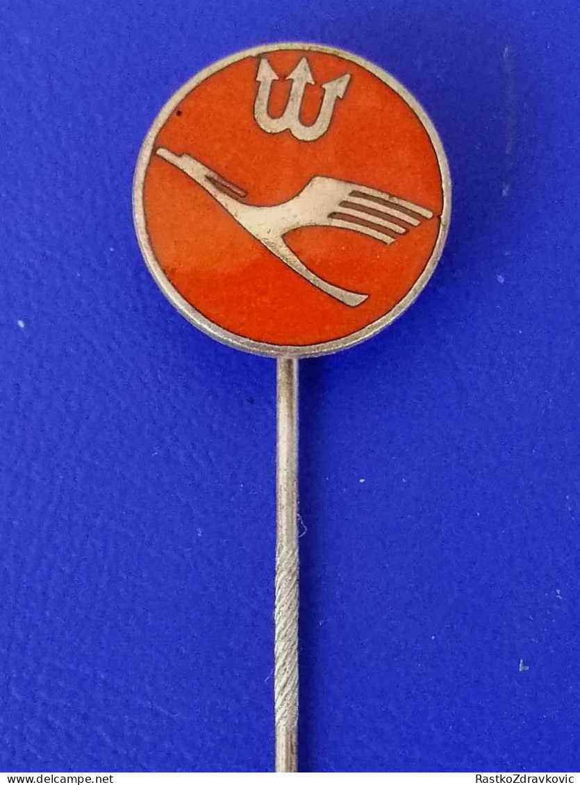 LUFTHANSA+DEUTCHLAND+PILOT+BADGE FOR ATLANTIC FLIGHTS+RARE+VINTAGE+1950 - Montgolfières