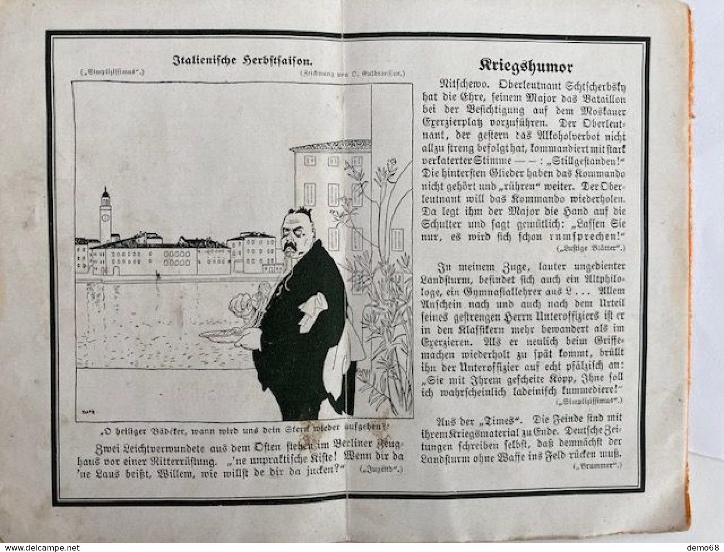 journal militaire page 1729 à 1752 militaria Allemagne Deutschland Guerre Krieg Tage Buch 17-23-oct1915 copies extrait