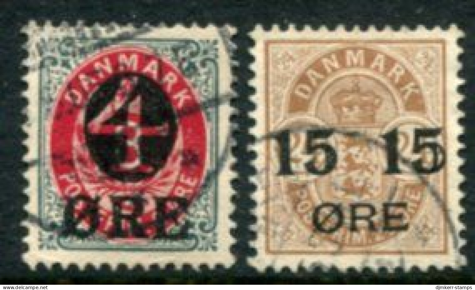 DENMARK 1904  Surcharges Used.  Michel 40Z-41 - Usado