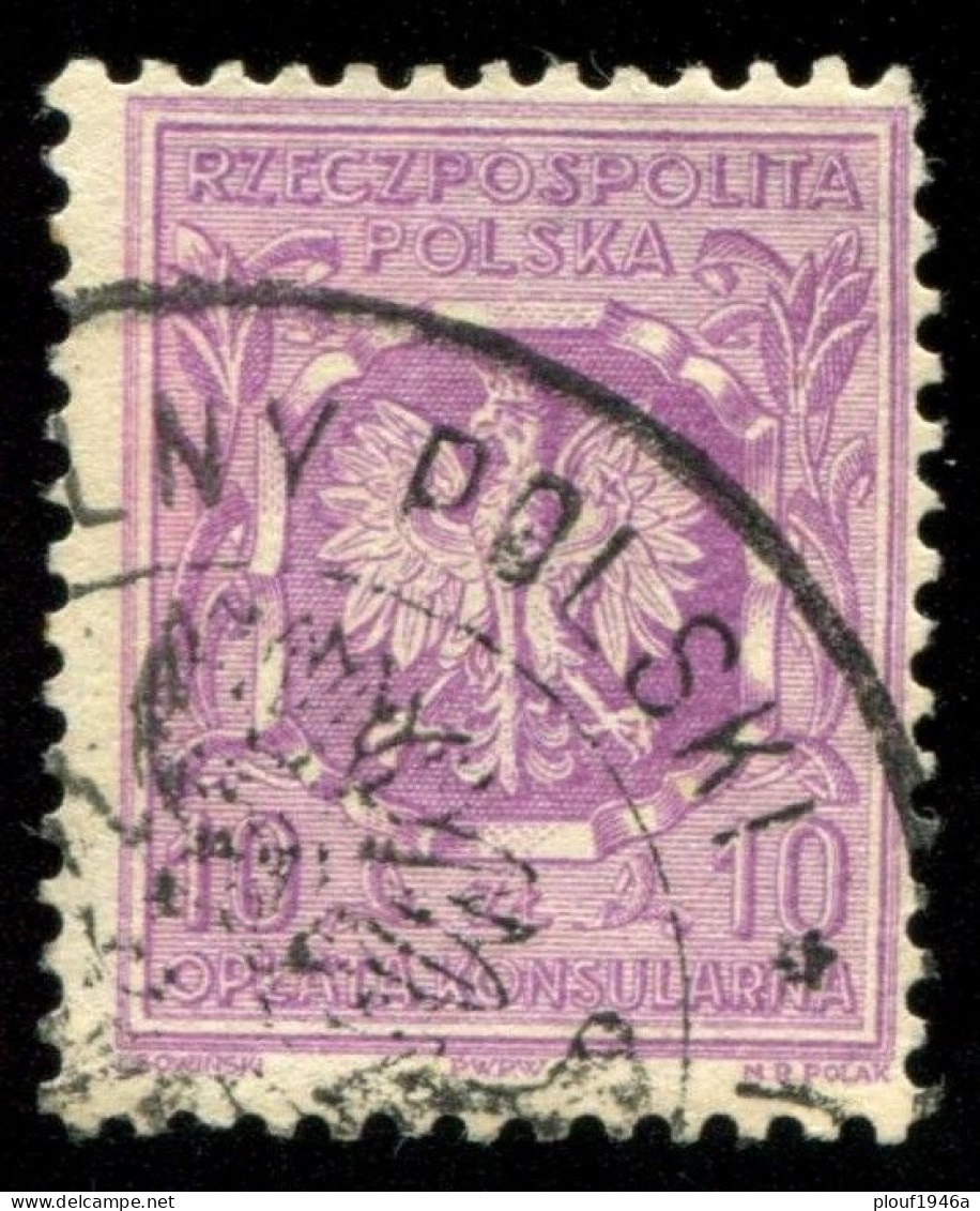 Pays : 390,2 (Pologne : République)  Yvert Et Tellier N° :  ? (o)  Timbre Consulaire - Vignetten