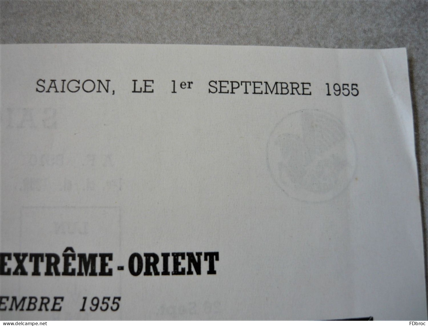 Ancien Dépliant Horaire (Time Table) Tarif AIR FRANCE Indicateur AVION SAIGON NOUMEA Extrême Orient Vietnam 1955 - Zeitpläne