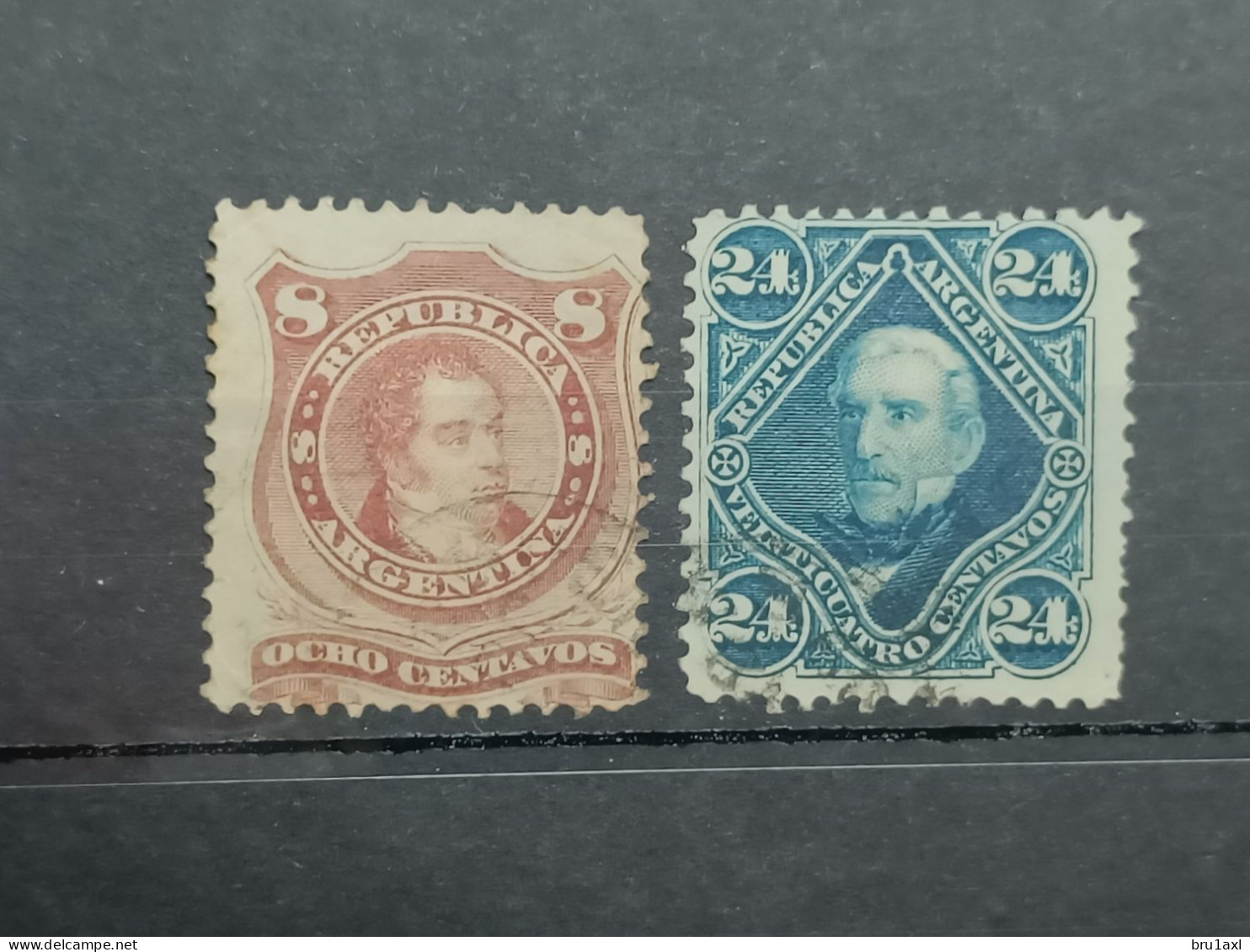 Argentina 1877-1887 Yv 38-39 Light Cancel (373) - Usados