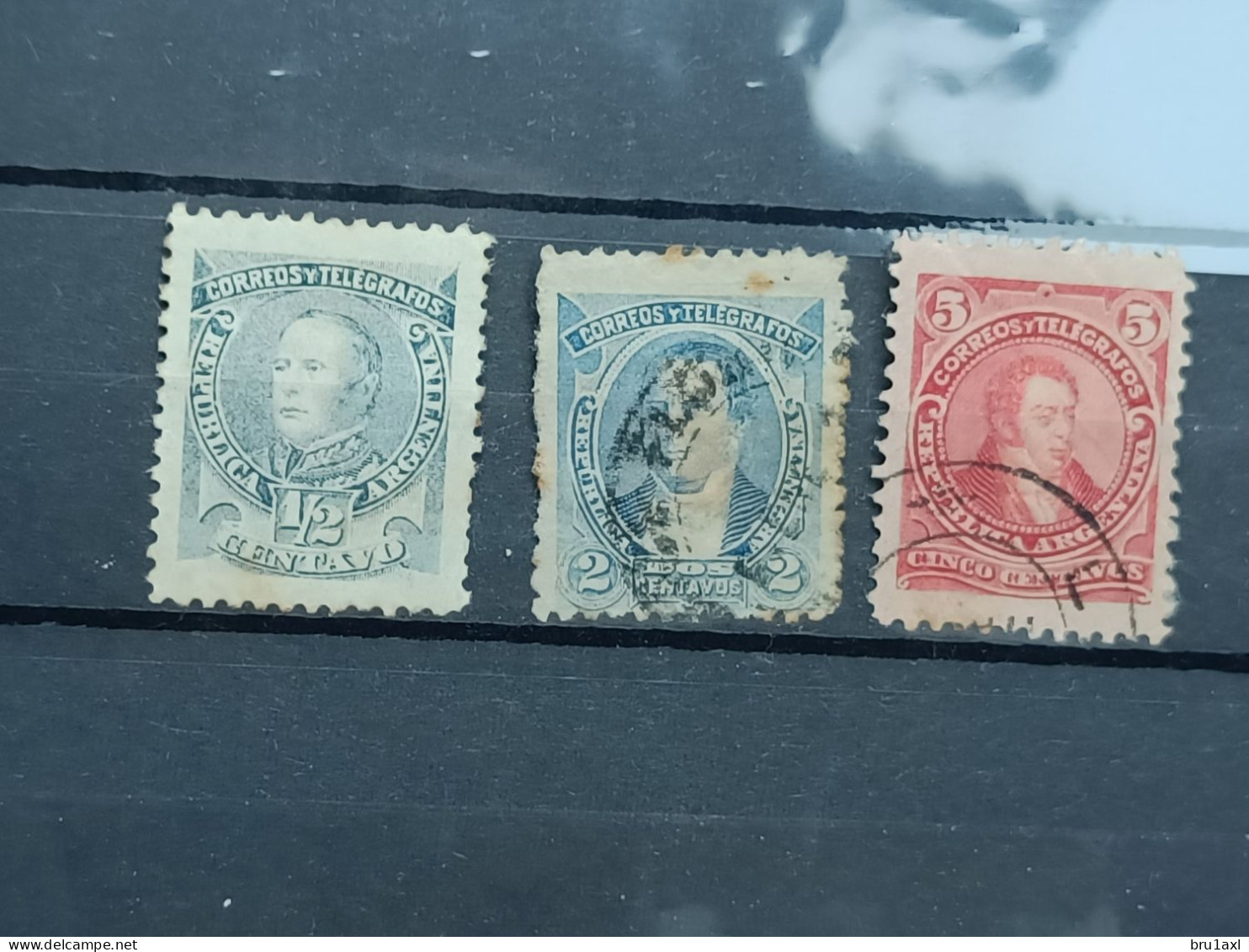 Argentina 1889-1891 Yv 73, 76 & 78 (374) - Used Stamps