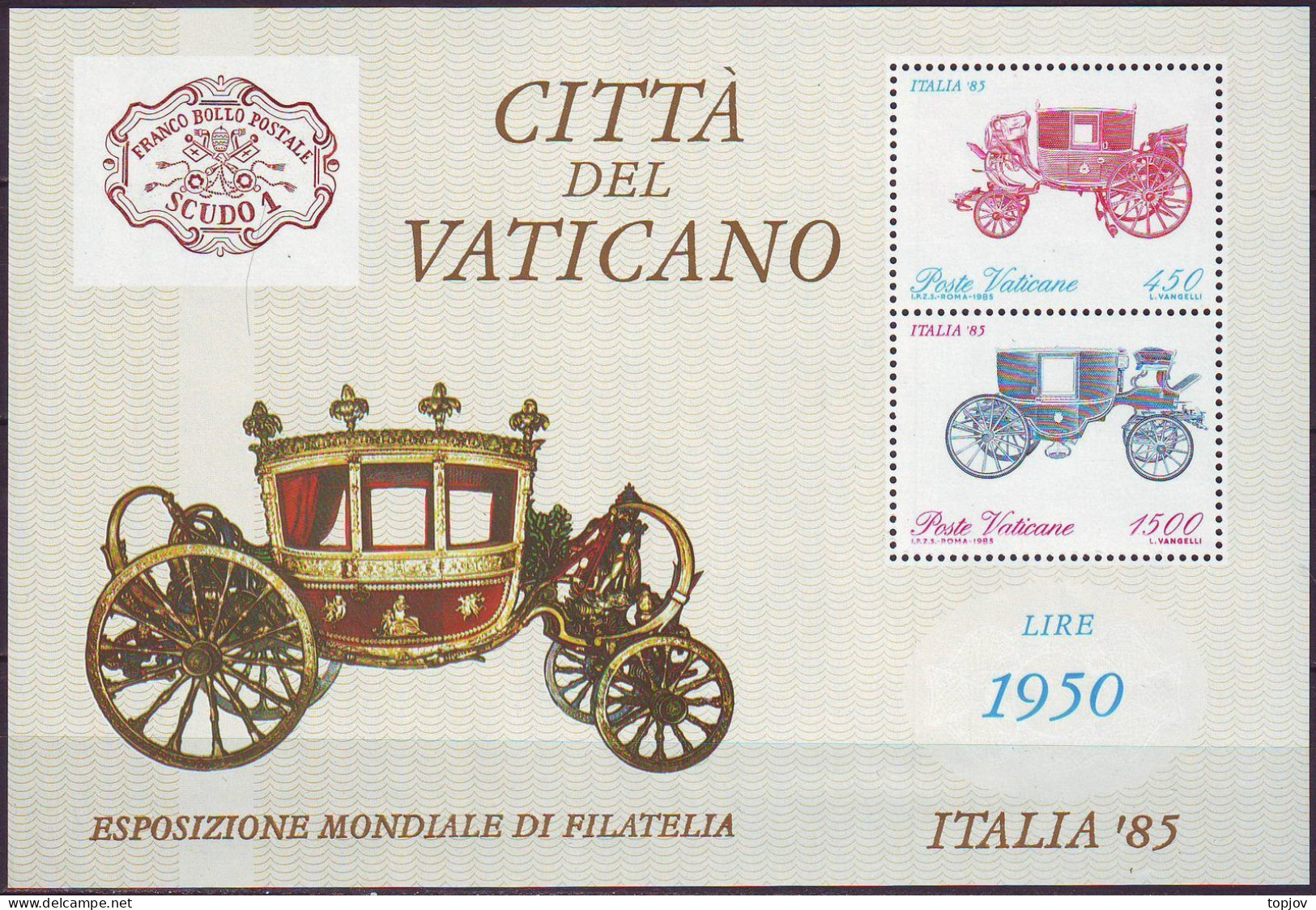 VATICANO -  LUX STAGE COACHES - **MNH  - 1985 - Diligences