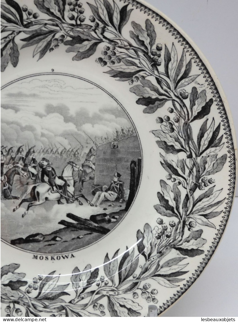 -ANCIENNE ASSIETTE PORCELAINE OPAQUE CREIL & MONTEREAU LEBOEUF MILLET MOSKOWA   E - Creil Montereau (FRA)