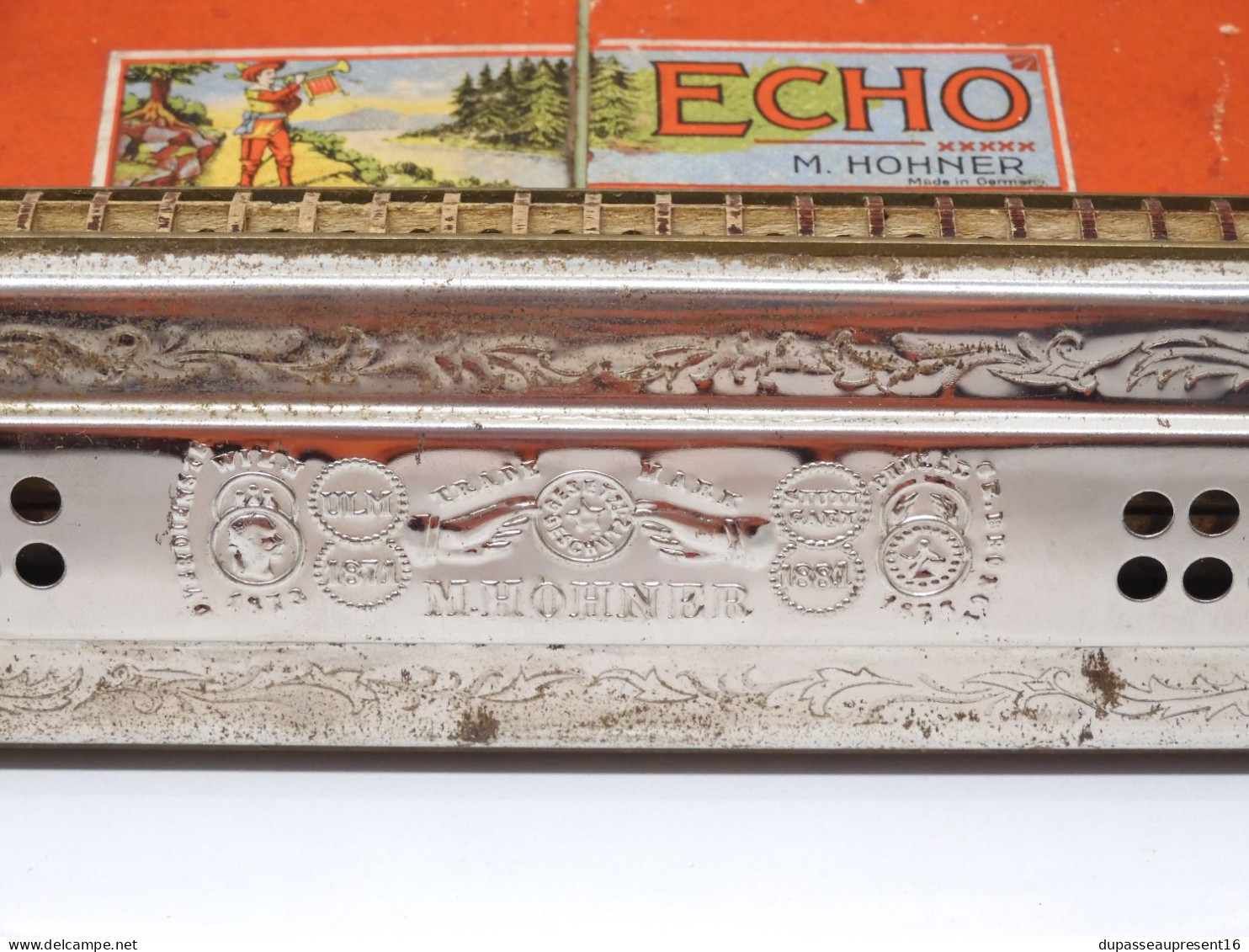 -ANCIEN HARMONICA M HOHNER ECHO Dans Sa Boite Made In Germany Vitrine   E - Musical Instruments