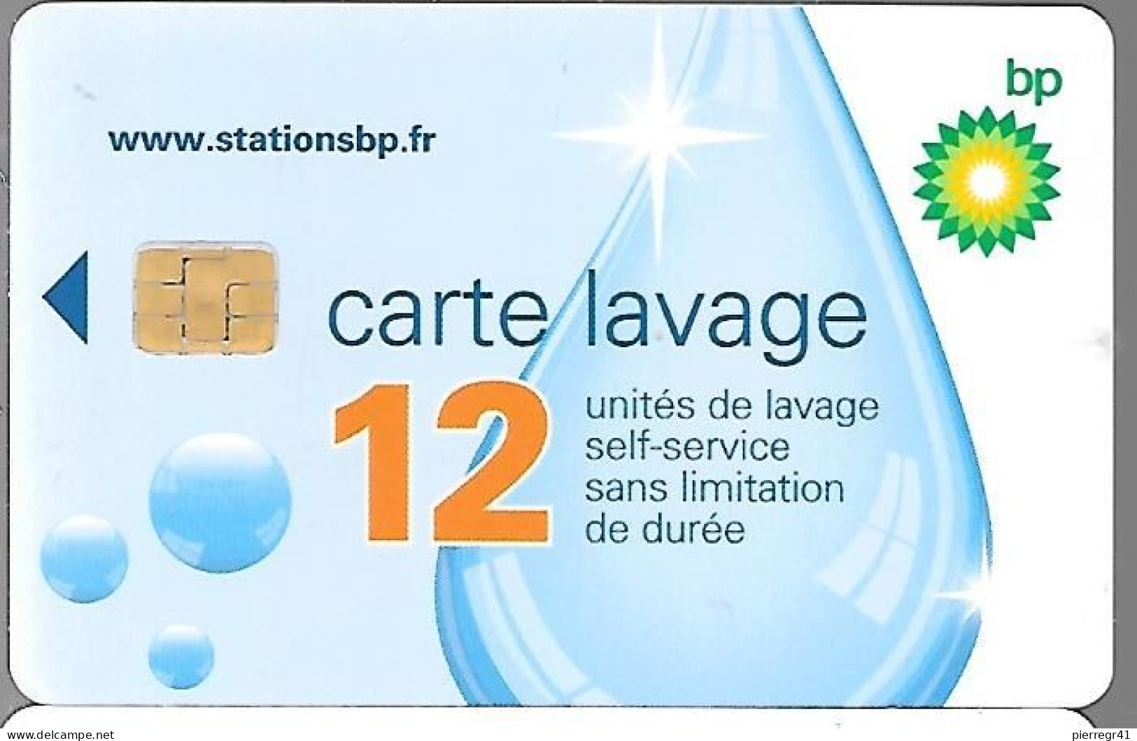 CARTE-PUCE-LAVAGE-BP-12-UNITES-V° N°140003-TBE - Colada De Coche