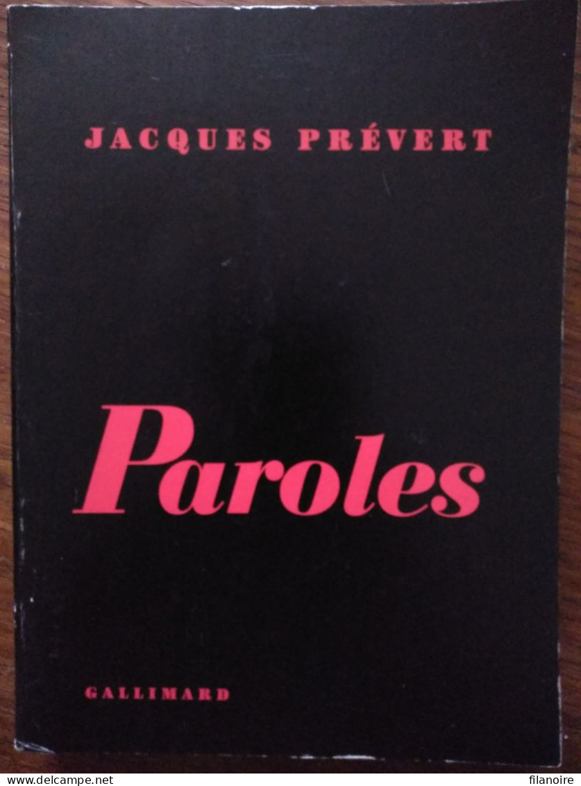 Jacques PREVERT Paroles (Le Point Du Jour, 1999, édition Revue Et Augmentée) - Auteurs Français